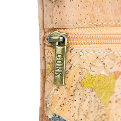 Cork Crossbody Bag with Dual Front Zippers BAGP-319-E