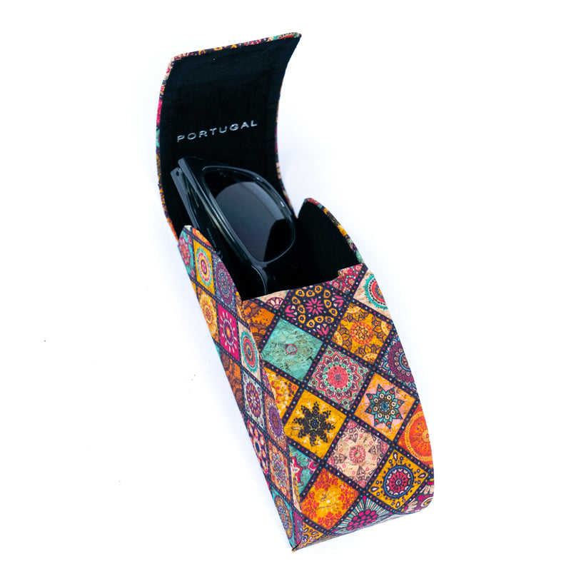 Cork Eyeglass Cases – Colorful Printed Designs with Magnetic Closure（12units)