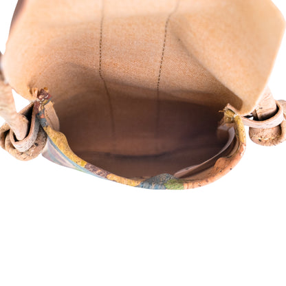 5pcs | Cork Phone Crossbody Bag | Flip Flap, Magnetic Snap & Side Zip — BAGP-372