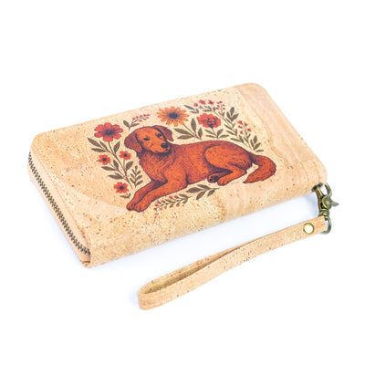Cork Wallet with Wrist Strap – Dog, Cat, Fox & Squirrel Designs BAG-2020-ABCD
