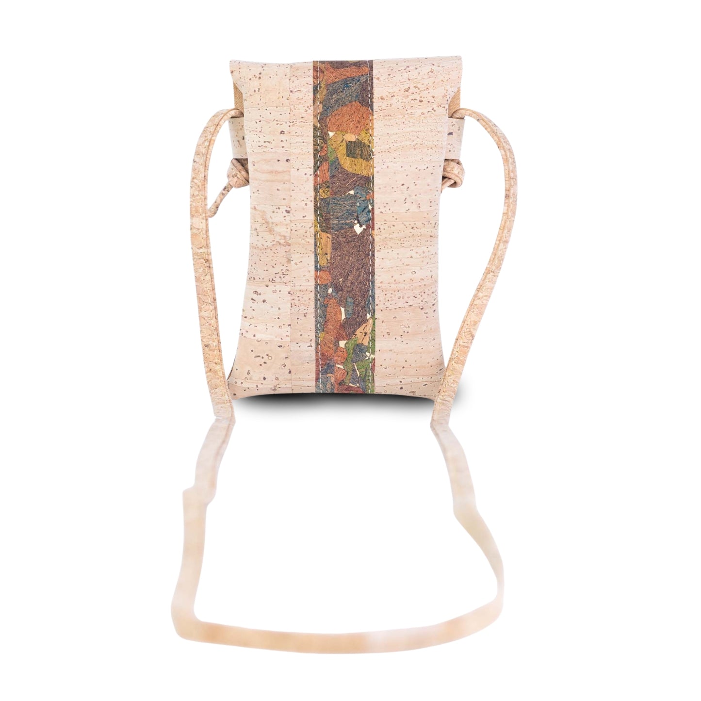 5pcs | Cork Phone Crossbody Bag | Flip Flap, Magnetic Snap & Side Zip — BAGP-372