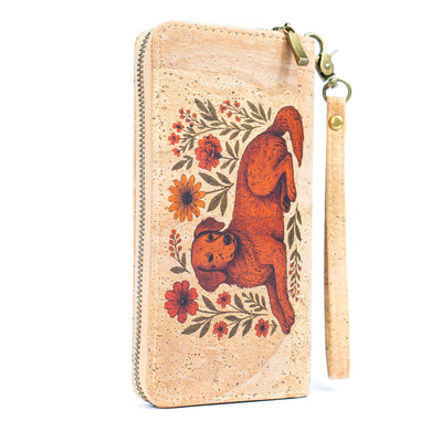 Cork Wallet with Wrist Strap – Dog, Cat, Fox & Squirrel Designs BAG-2020-ABCD