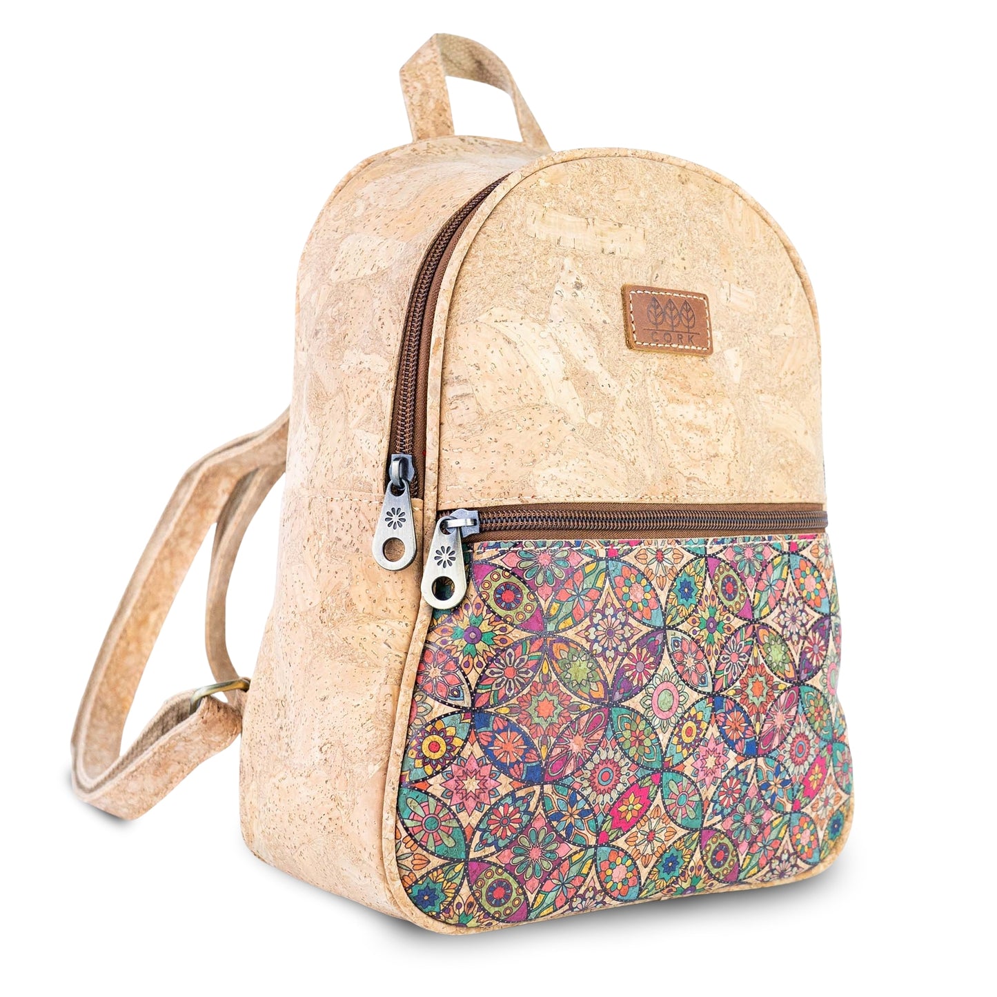 Cork Backpack with Front Zip Pocket – Adjustable Straps BAGD-650