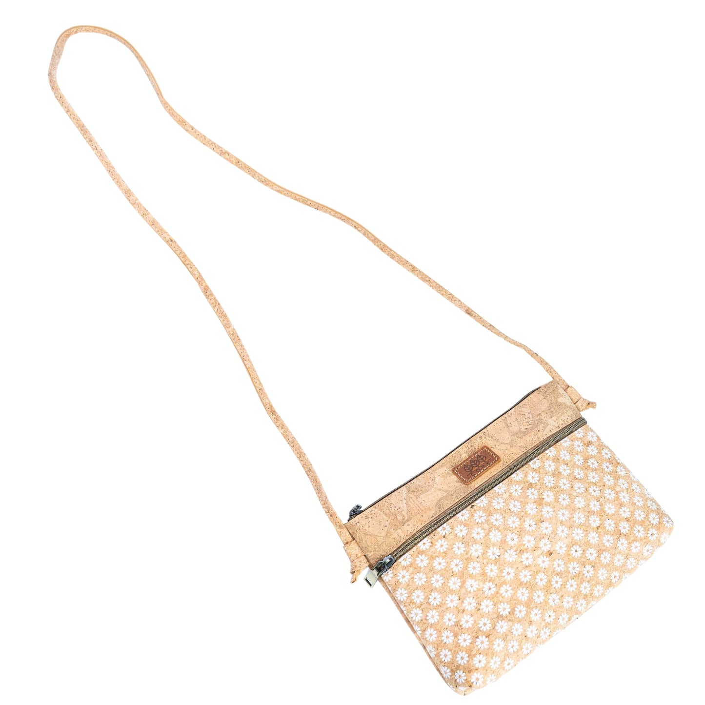 Slim Cork Crossbody Bag with Printed Design BAGD-663