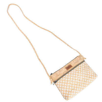 Slim Cork Crossbody Bag with Printed Design BAGD-663