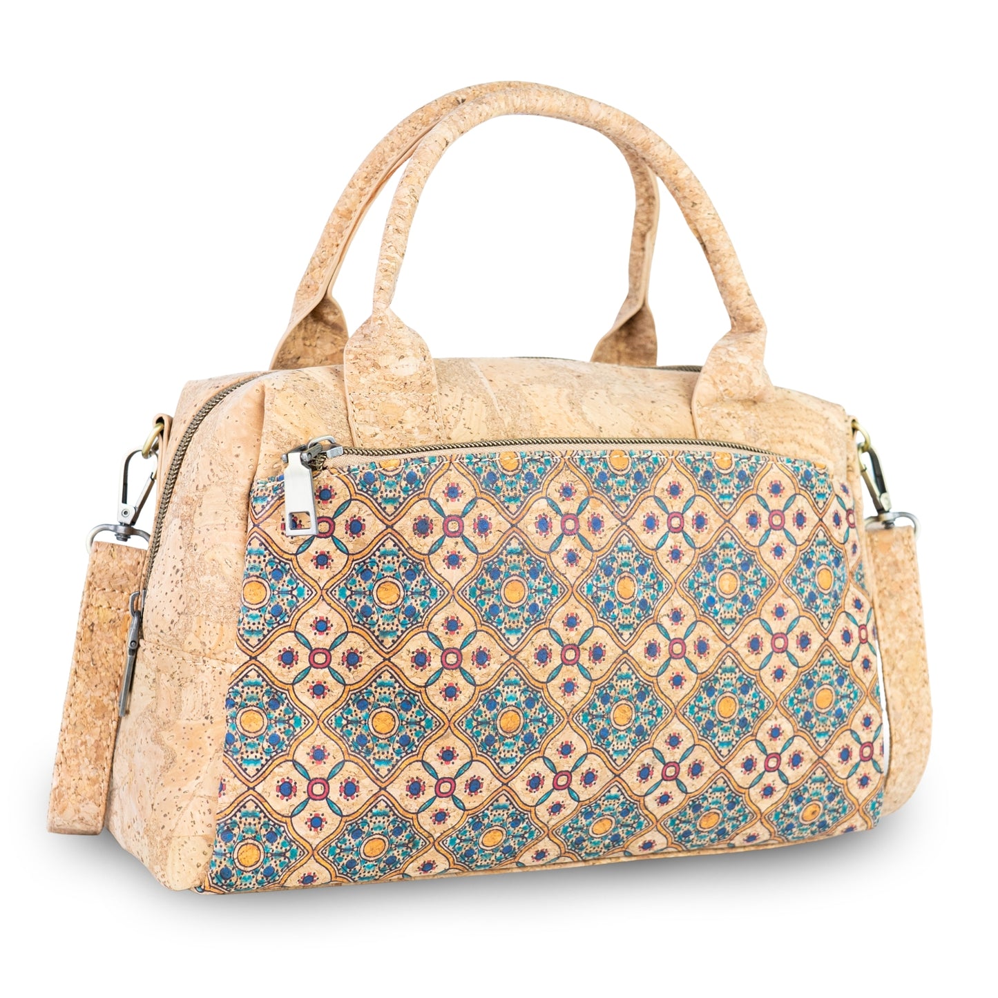 Small Cork Handbag with Printed Front BAGD-661