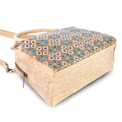 Small Cork Handbag with Printed Front BAGD-661