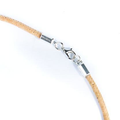 Handmade 3mm Cork Necklace with Sardine Charm | Portuguese Inspired Design N-192-5（new）