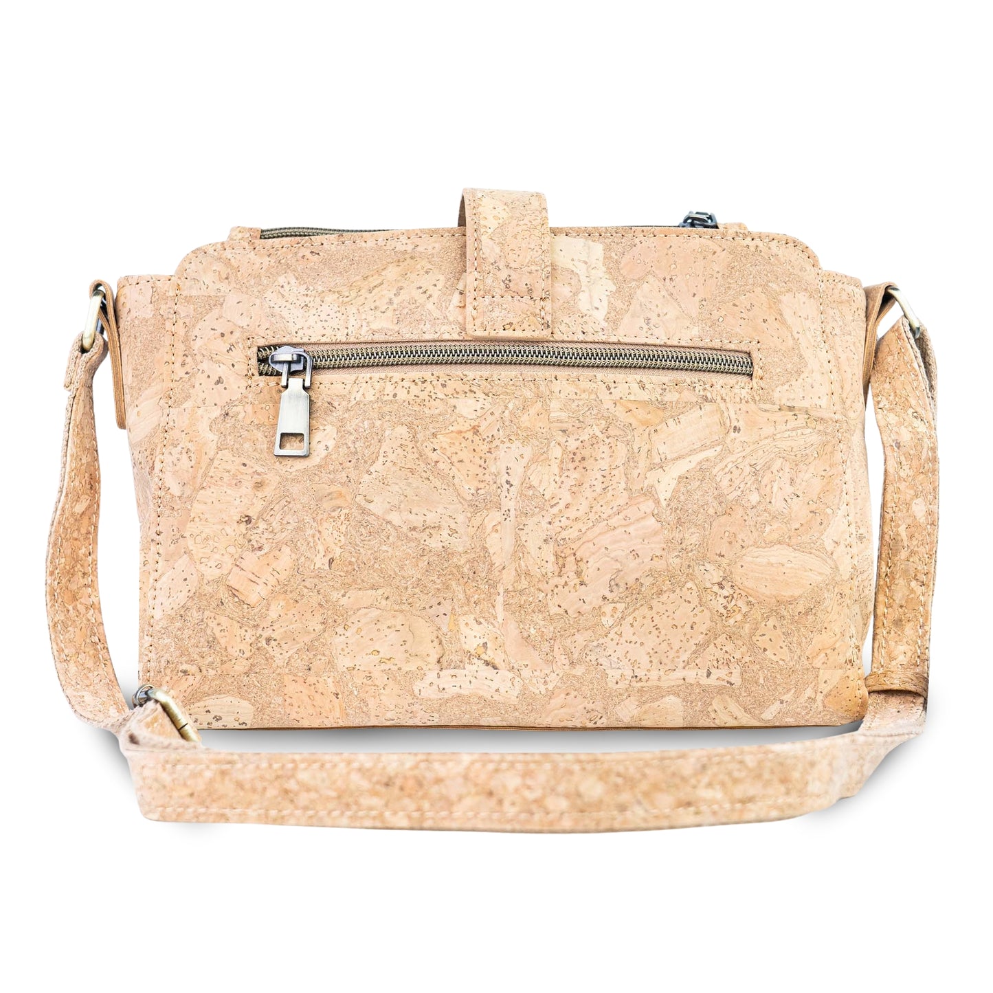 Natural Cork Multi-Compartment Crossbody Bag BAGD-657