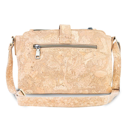 Natural Cork Multi-Compartment Crossbody Bag BAGD-657