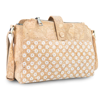 Natural Cork Multi-Compartment Crossbody Bag BAGD-657