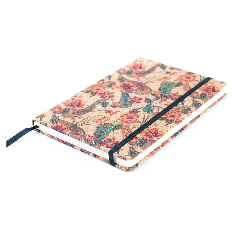 Cork Notebook with Mosaic and Floral Designs L-1157