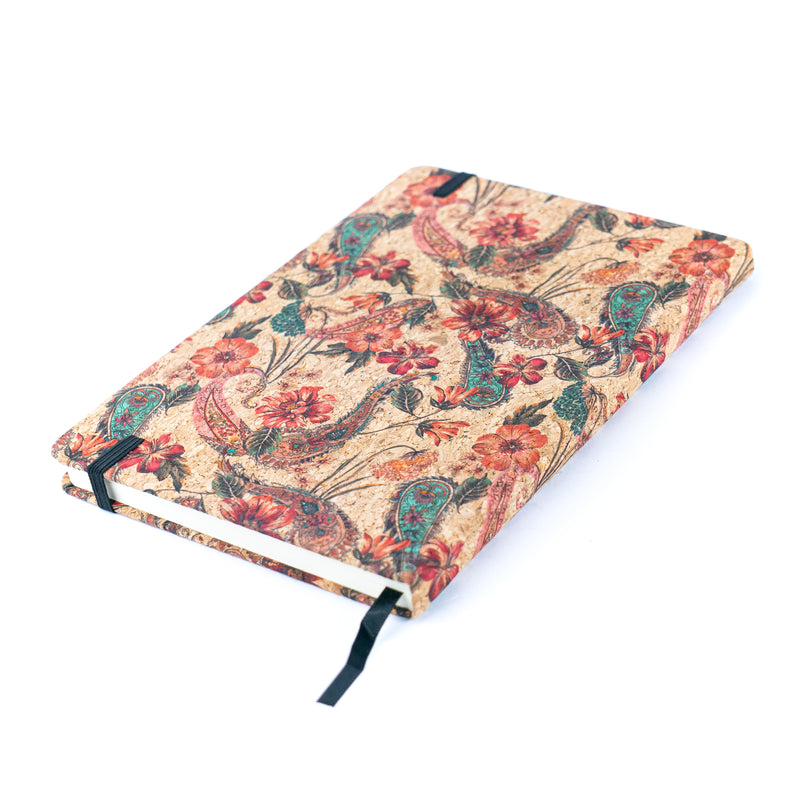 Cork Notebook with Mosaic and Floral Designs L-1157