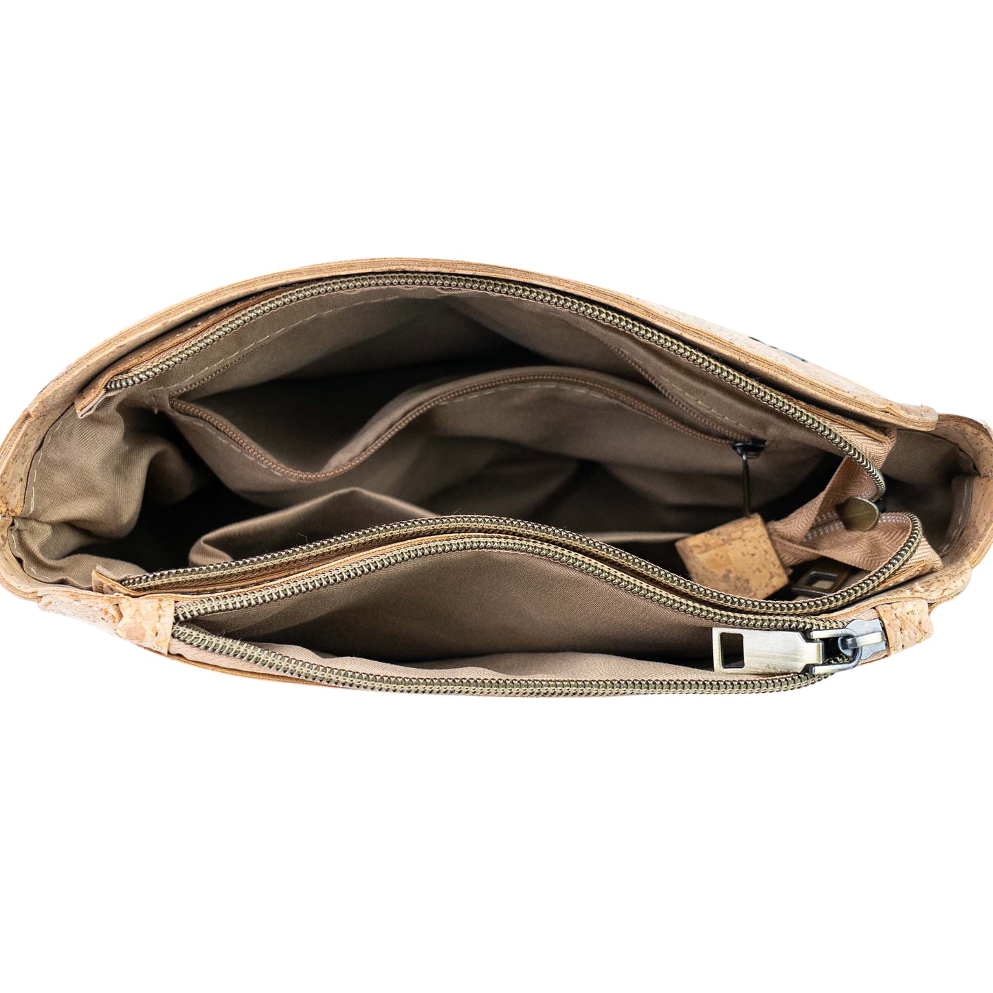 Natural Cork Multi-Compartment Crossbody Bag BAGD-657