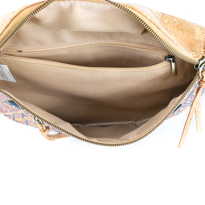 Cork Fanny Pack Shoulder Bag – Mosaic & Floral Patterns BAGD-615
