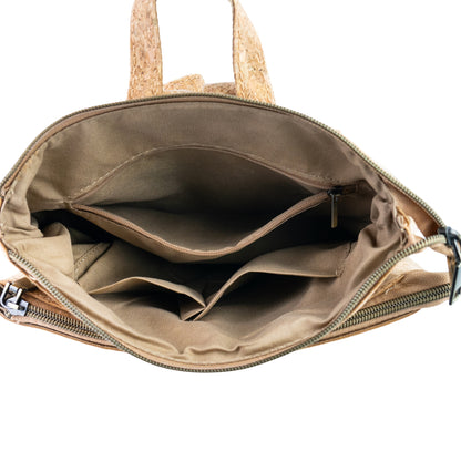 Natural Cork Backpack with Printed Front Panel BAGD-652