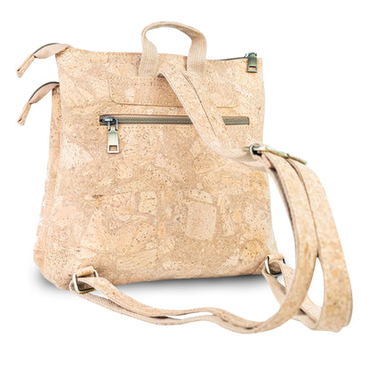 Natural Cork Backpack with Printed Front Panel BAGD-652