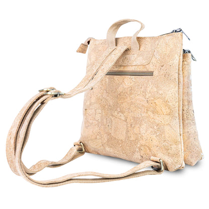 Natural Cork Backpack with Printed Front Panel BAGD-652