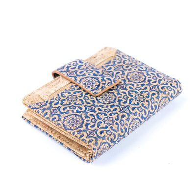 Cork Zipper Wallet – Mosaic and Floral Pattern BAGF-107