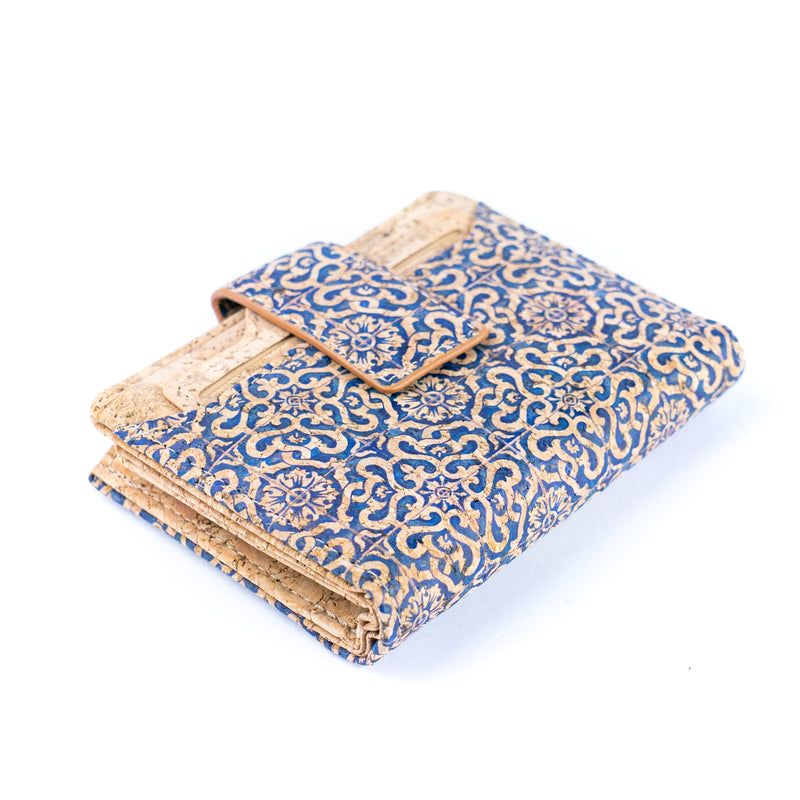 Cork Zipper Wallet – Mosaic and Floral Pattern BAGF-107