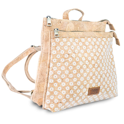 Natural Cork Backpack with Printed Front Panel BAGD-652