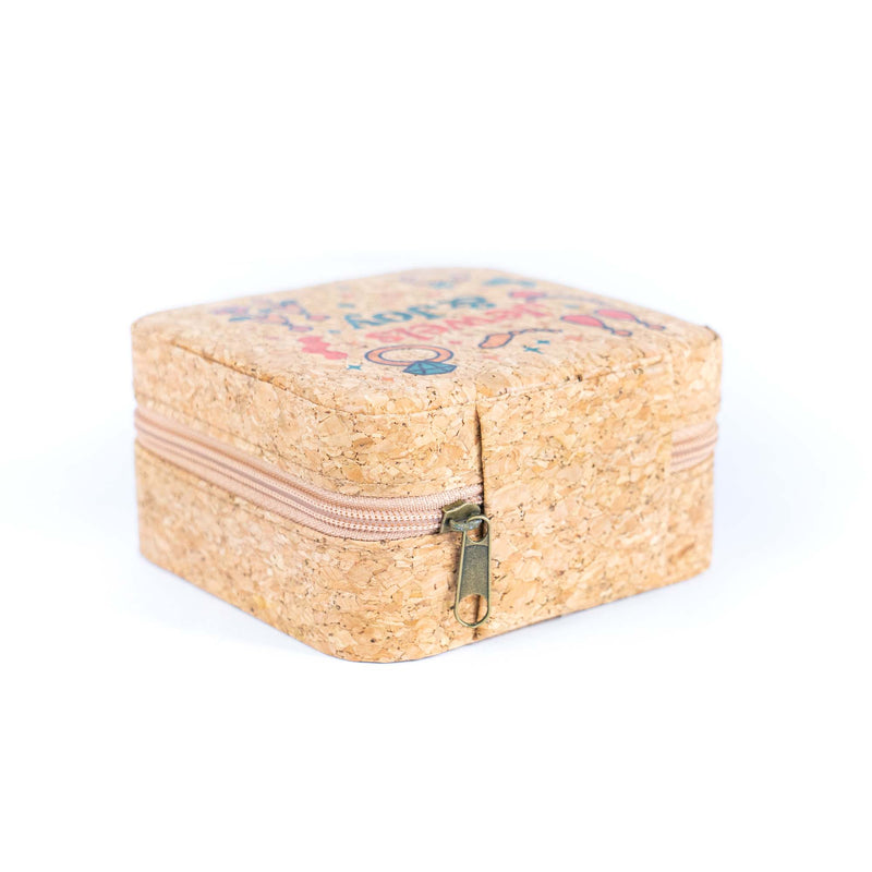 Natural Cork Jewelry Storage Box L-1158