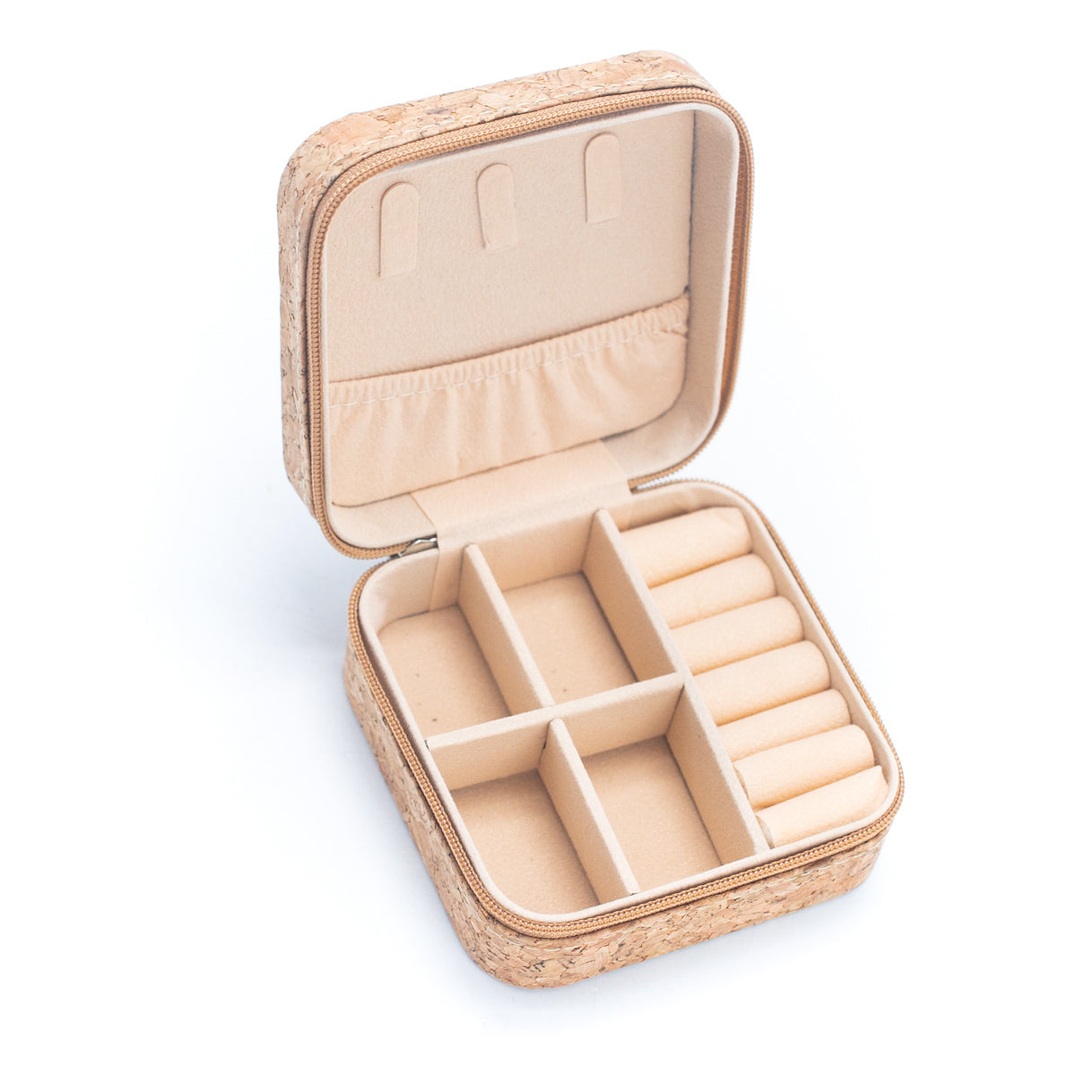 Natural Cork Jewelry Storage Box Cat & Fox Edition L-1165