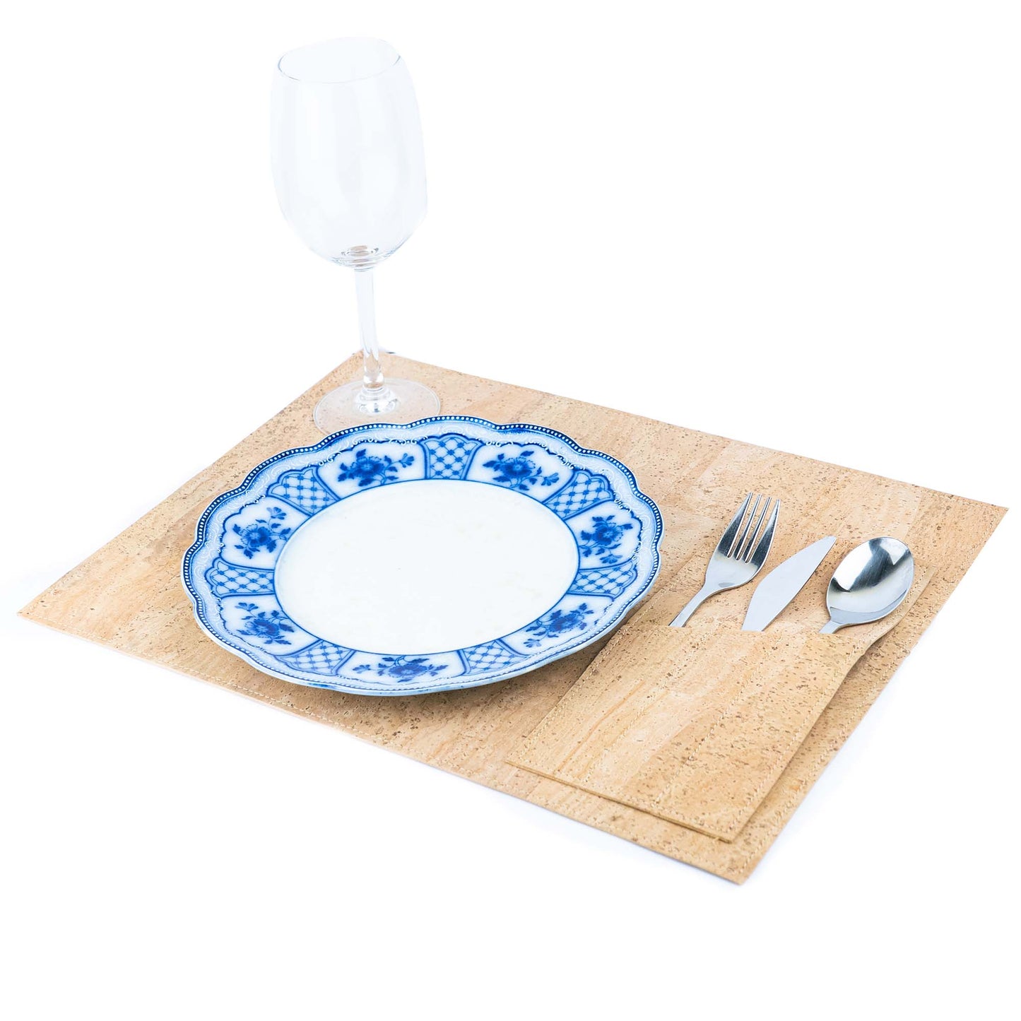 NEW STYLE  Cork Cutlery Pocket   (1unit) L-1115