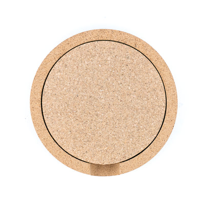 Natural Cork Coaster Set with Storage Tray L-1079