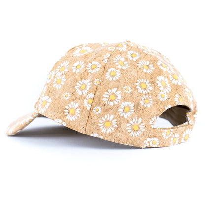 Women’s Cork Baseball Cap with Daisy Print L-1124