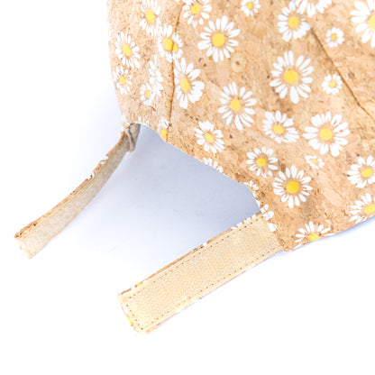 Women’s Cork Baseball Cap with Daisy Print L-1124