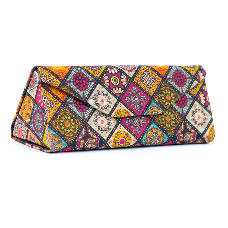 Foldable Triangular Cork Glasses Case L-1128-MIX-20(20units)