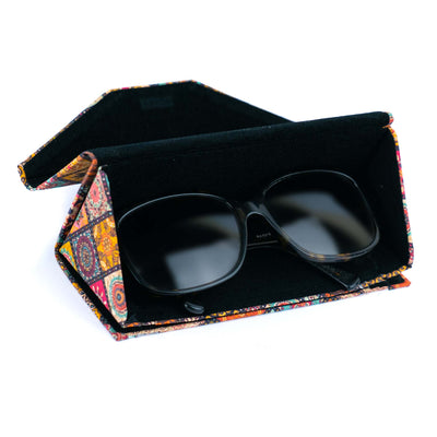 Foldable Triangular Cork Glasses Case L-1128-MIX-20(20units)