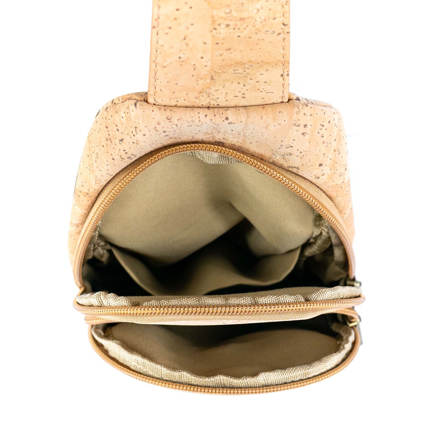 Natural Women's Three-Compartment Sling Bag BAG-2296