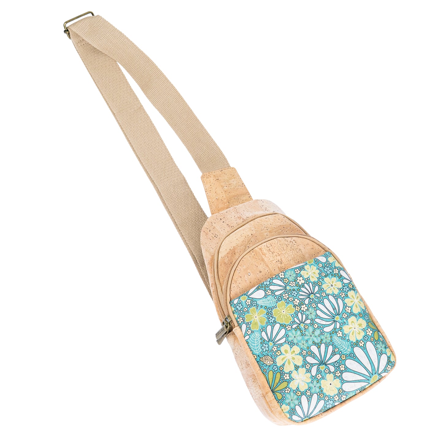 Natural Women's Three-Compartment Sling Bag BAG-2296