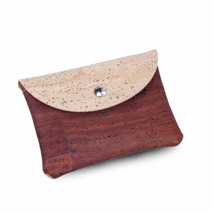 5pcs Natural Cork Coin Purses with Snap Closure BAGP-384