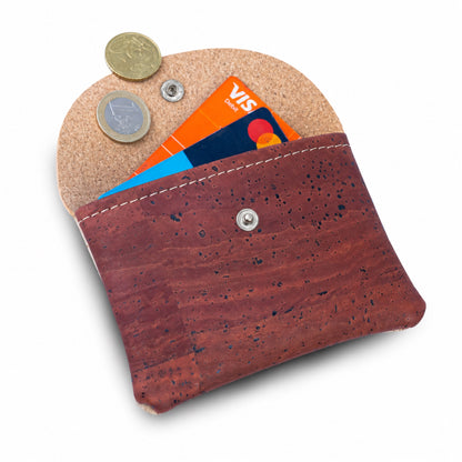 5pcs Natural Cork Coin Purses with Snap Closure BAGP-384