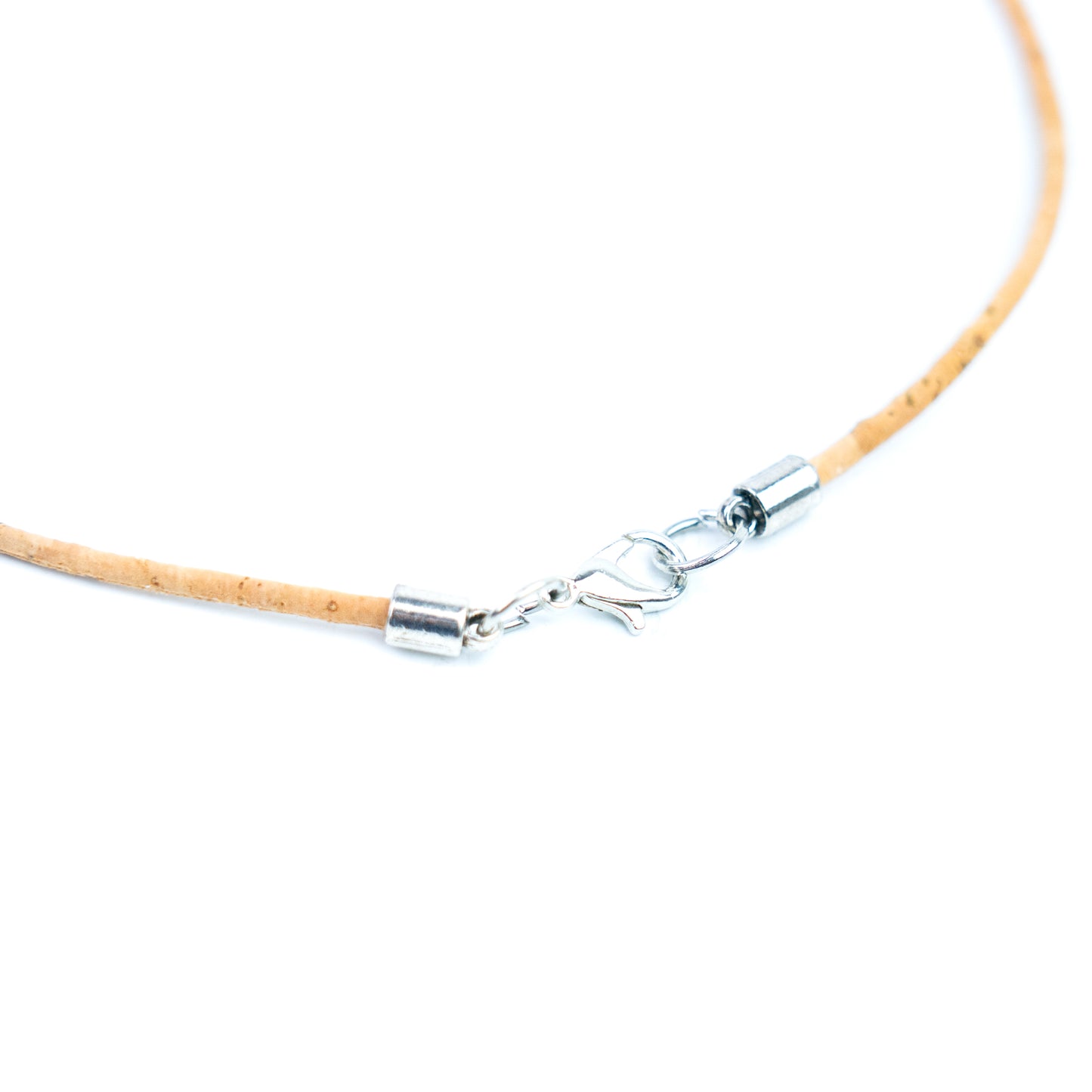 Natural Cork Necklace with Turquoise Leaf Pendant – Handmade in Portugal N-187-5