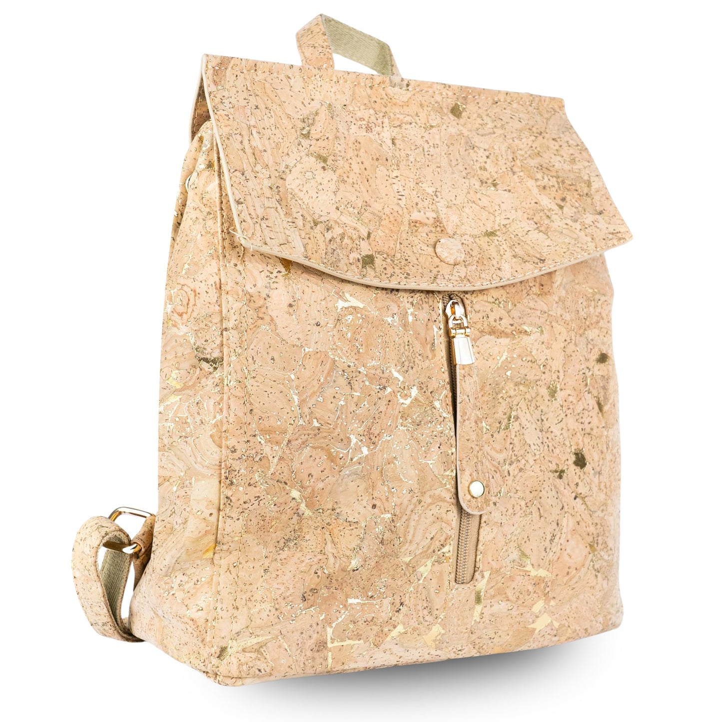 Cork Backpack with Gold Flecks – Eco-Friendly Vegan Bag BAG-2096