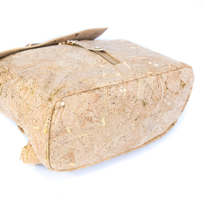 Cork Backpack with Gold Flecks – Eco-Friendly Vegan Bag BAG-2096