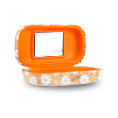 Cork Contact Lens Case with Mirror – Multicolor Pattern – L-1165-MIX-24 (24 Units)