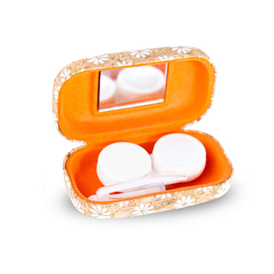 Cork Contact Lens Case with Mirror – Multicolor Pattern – L-1165-MIX-24 (24 Units)