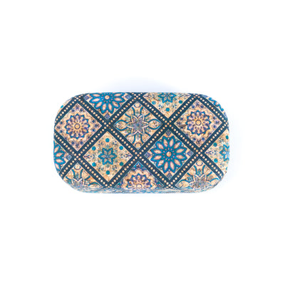 Cork Contact Lens Case with Mirror – Multicolor Pattern – L-1165-MIX-24 (24 Units)