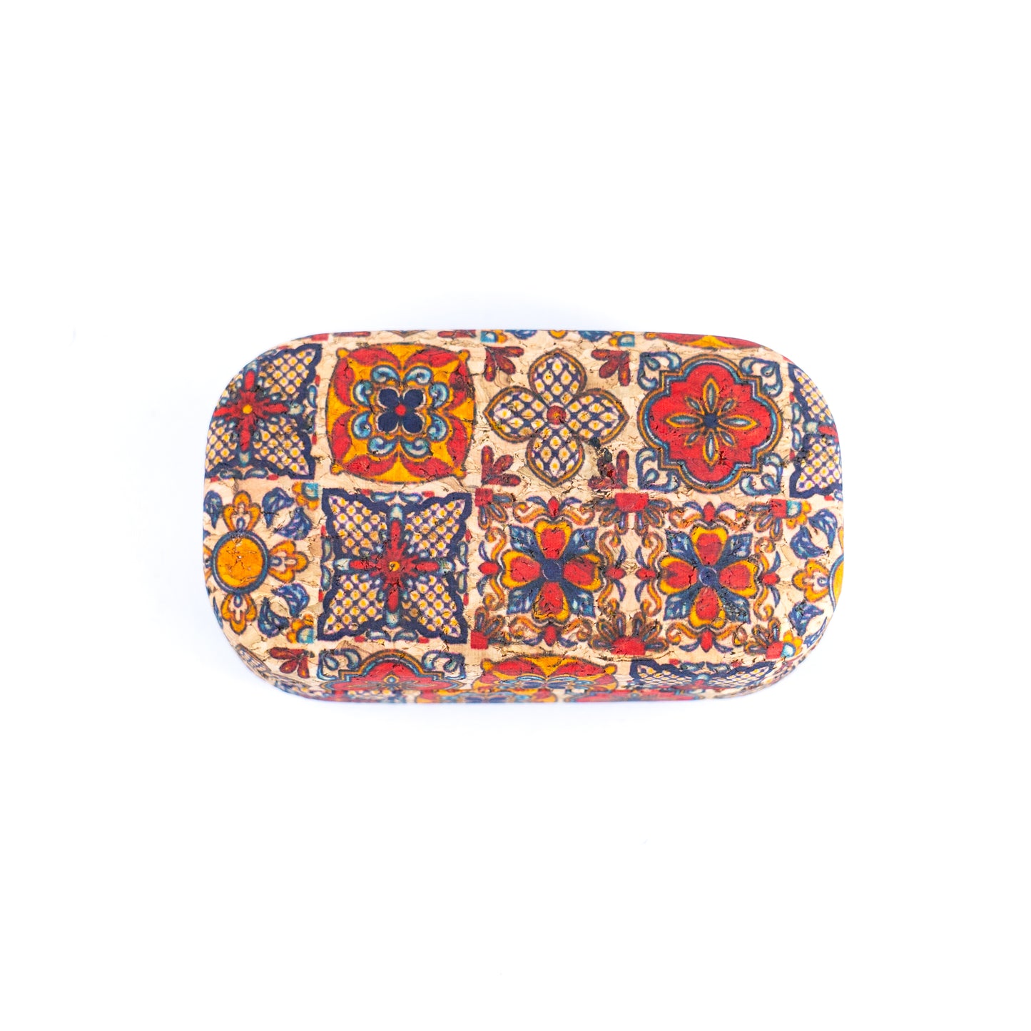 Cork Contact Lens Case with Mirror – Multicolor Pattern – L-1164-MIX-24 (24 Units)