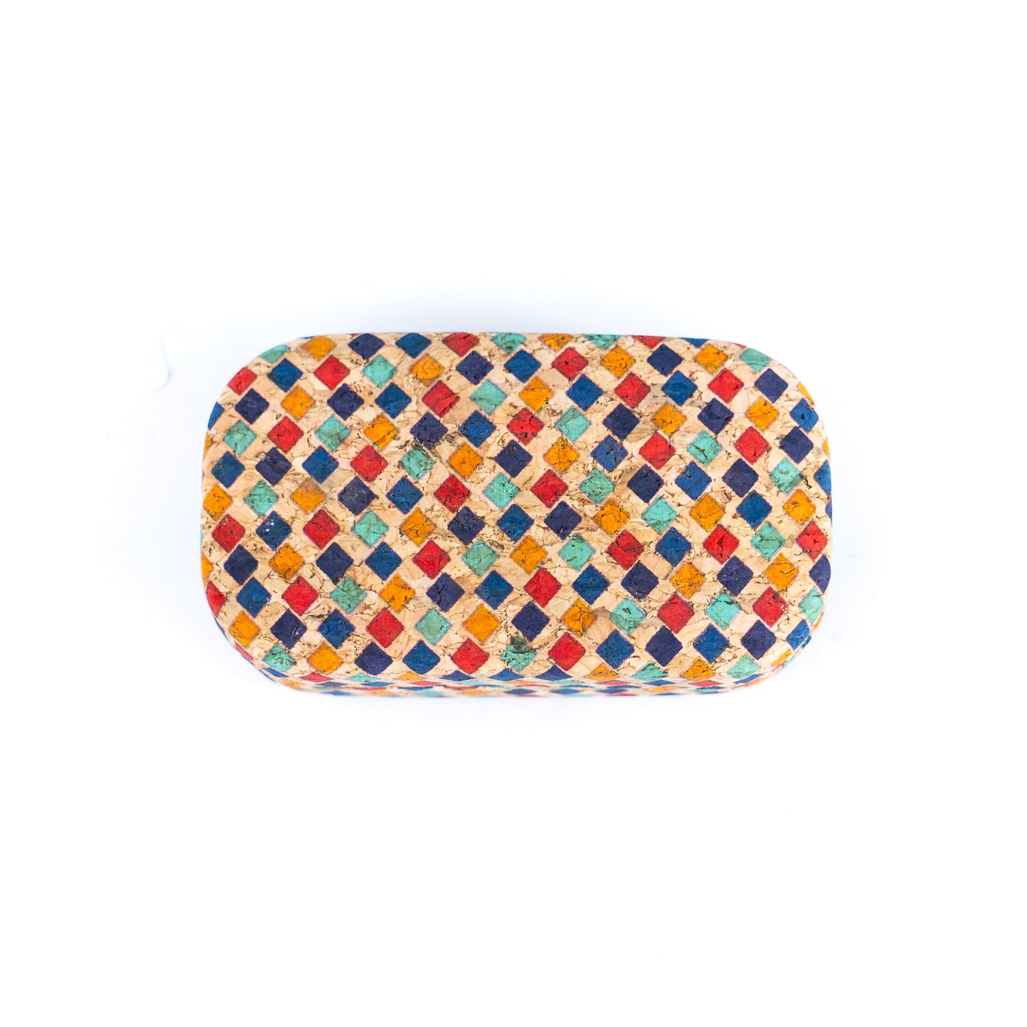 Cork Contact Lens Case with Mirror – Multicolor Pattern – L-1164-MIX-24 (24 Units)