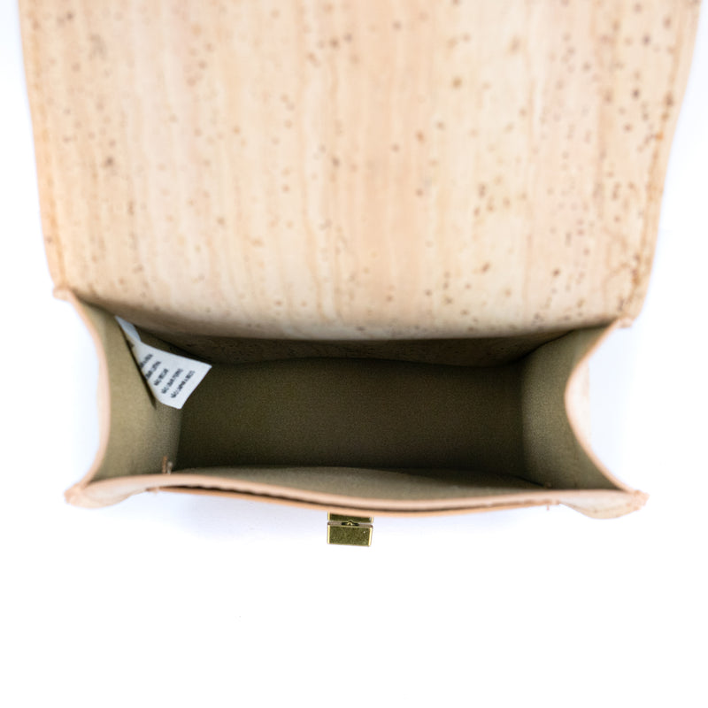Cork Crossbody Phone Bag – Natural & Black Cork BAG-2360