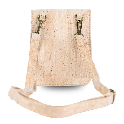 Cork Crossbody Phone Bag – Natural & Black Cork BAG-2360