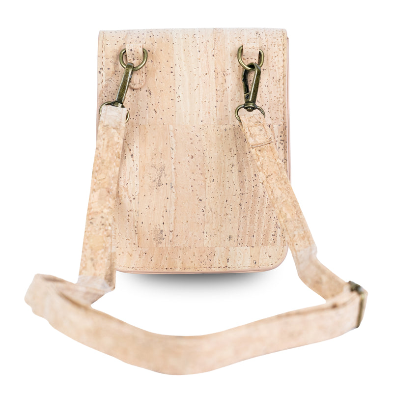 Cork Crossbody Phone Bag – Natural & Black Cork BAG-2360