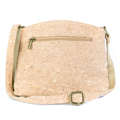Three-Line Zipper Women's Cork  Crossbody Bag BAG-2284