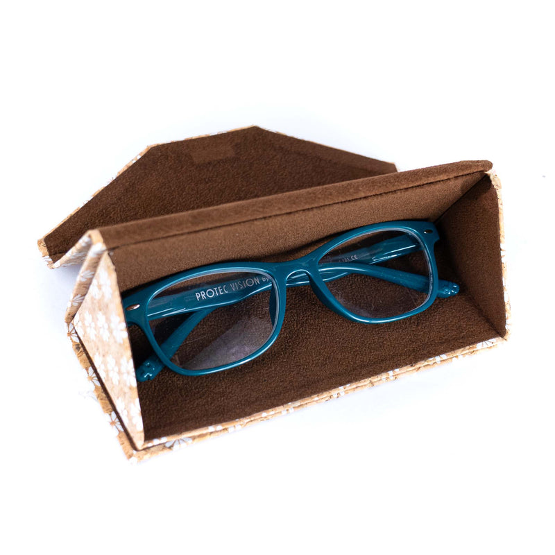 Foldable Triangular Cork Glasses Case L-1159-20(20units)